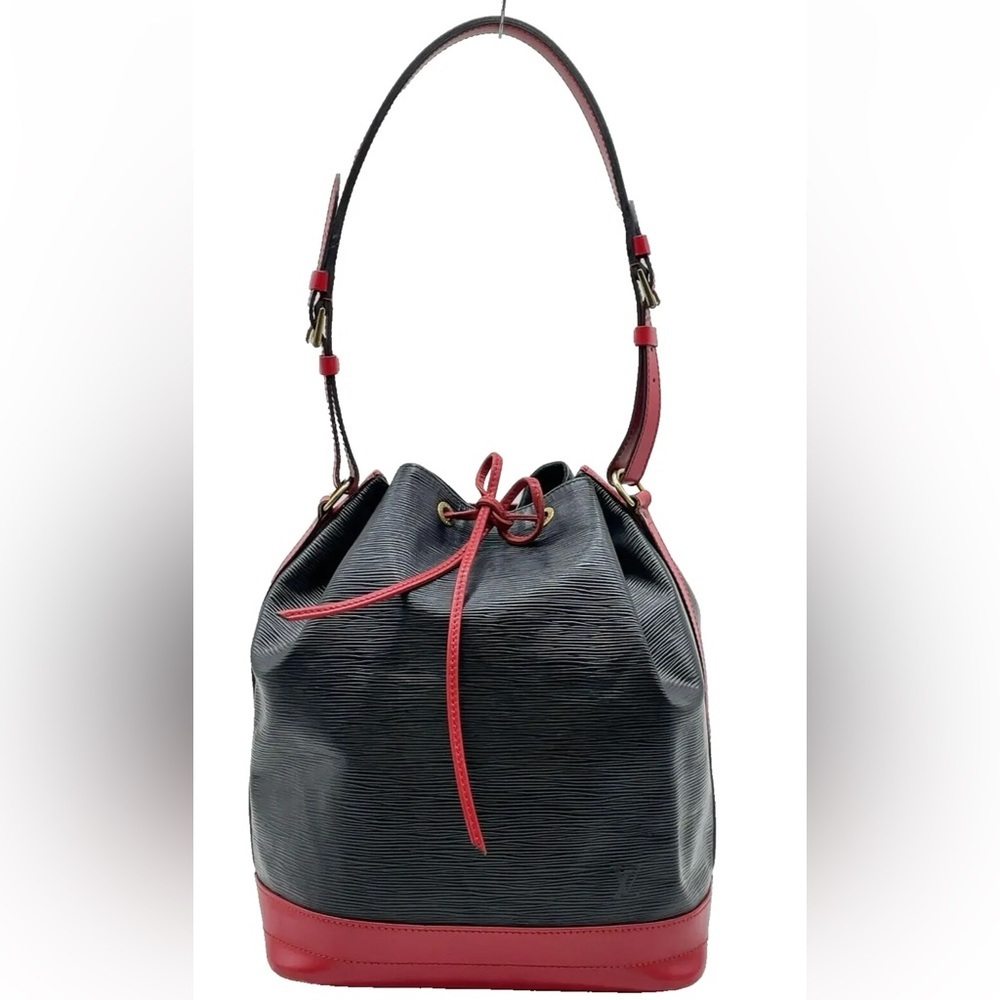 SALE Authentic  Louis Vuitton Epi Noe Noir Red Bicolor Shoulder bag EUC - Picture 3 of 16